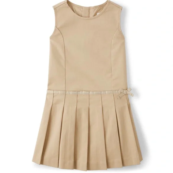 open lace back dress Long Sleeve Jumper & Pleated Bottom Dress (7 Colours) main image 1